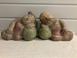 Houten beeldjes - Aziatisch houtsnijwerk - Vintage, Huis en Inrichting, Hout, Gebruikt, Meerkleurig, Verzenden