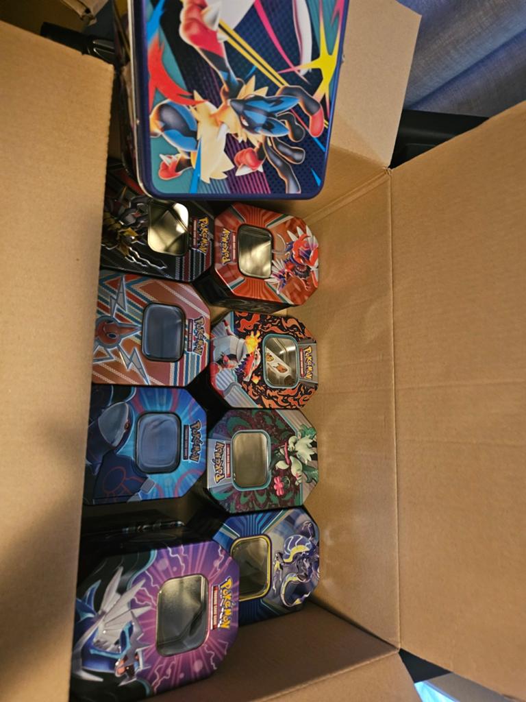 lege Pokémon TCG tins - diverse designs, Ophalen of Verzenden, Gebruikt, Overige typen