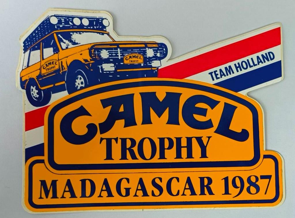 Sticker Camel Trophy Madagascar 1987 (Team Holland), Ophalen of Verzenden, Zo goed als nieuw, Sport