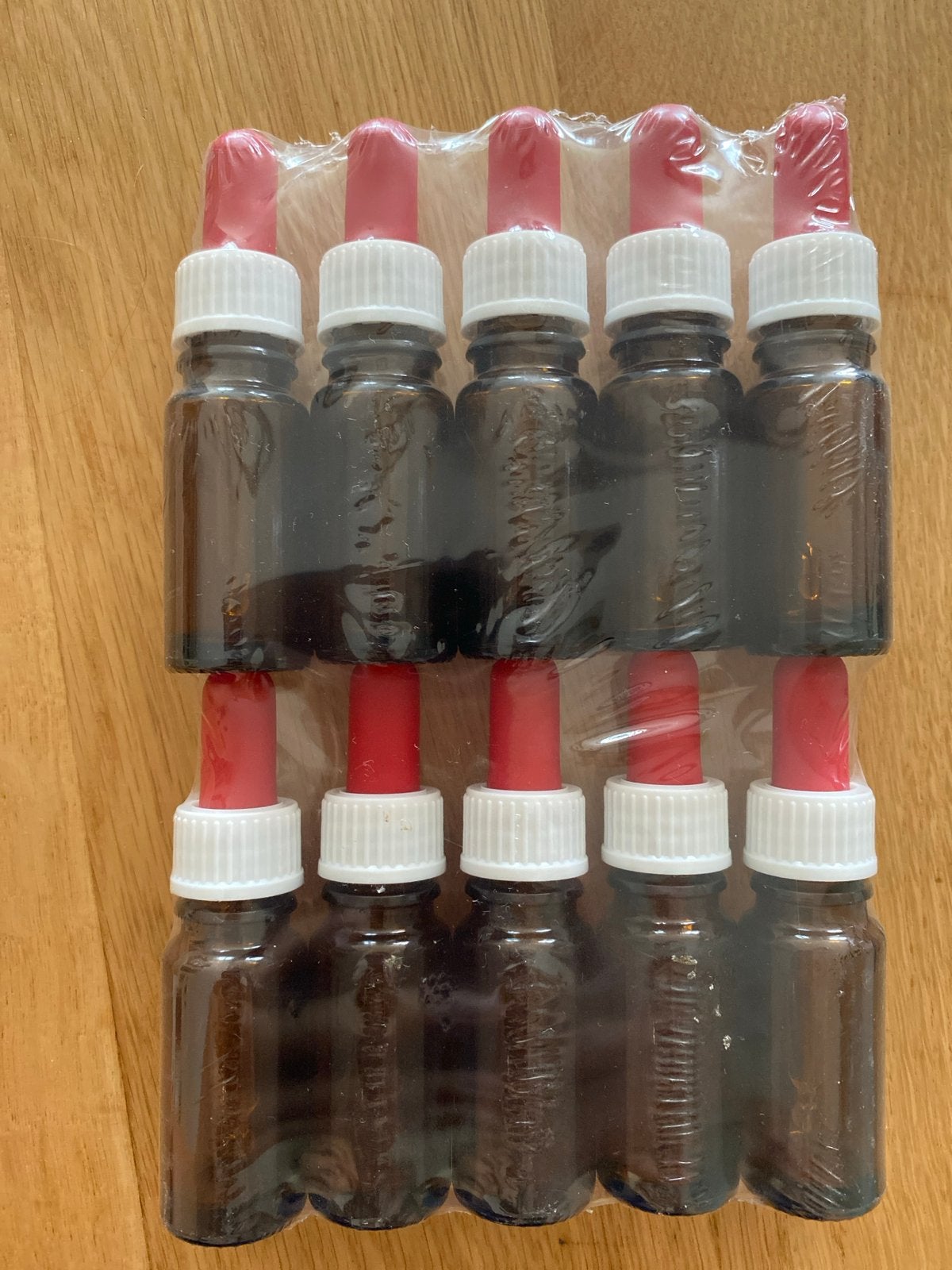 Pipetfles bruin 30ml, pipet wit/rood, Ophalen of Verzenden, Nieuw