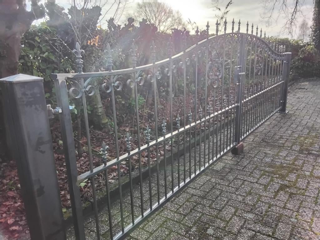 Sierpoort 4.60m inclusief de palen, Tuin en Terras, Tuinhekken en Hekwerk, Ophalen, IJzer, Sierhekwerk
