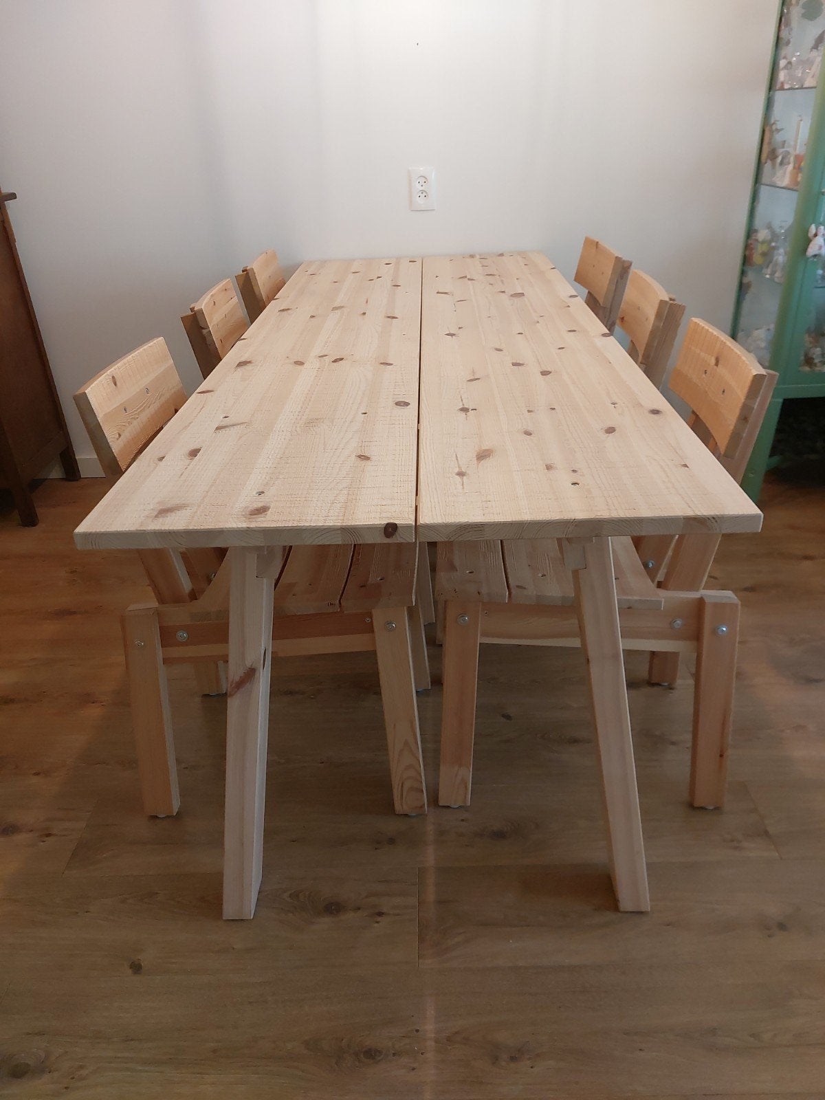 6-persoons Eethoek Piet Hein Eek/Ikea, Huis en Inrichting, Ophalen, Gebruikt, 50 tot 100 cm, Vijf personen of meer