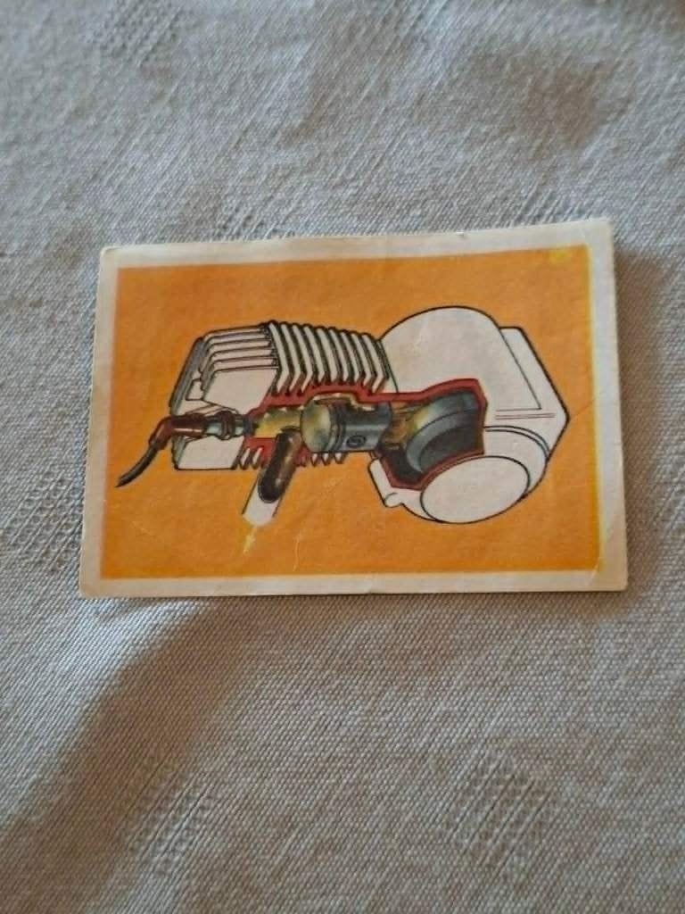 Prentje/Chromo : 2-tijden motor/Chocolade Jacques, 1960 tot 1980, Gebruikt, Verzenden, Prent