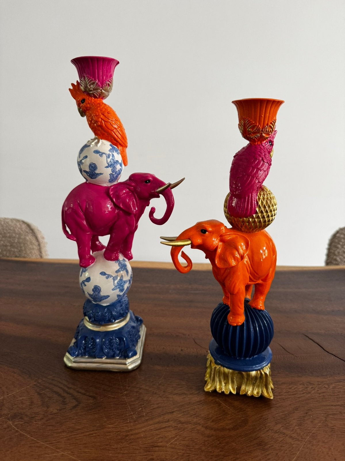 Kandelaren kleurrijk (set), Ophalen of Verzenden, Overige materialen