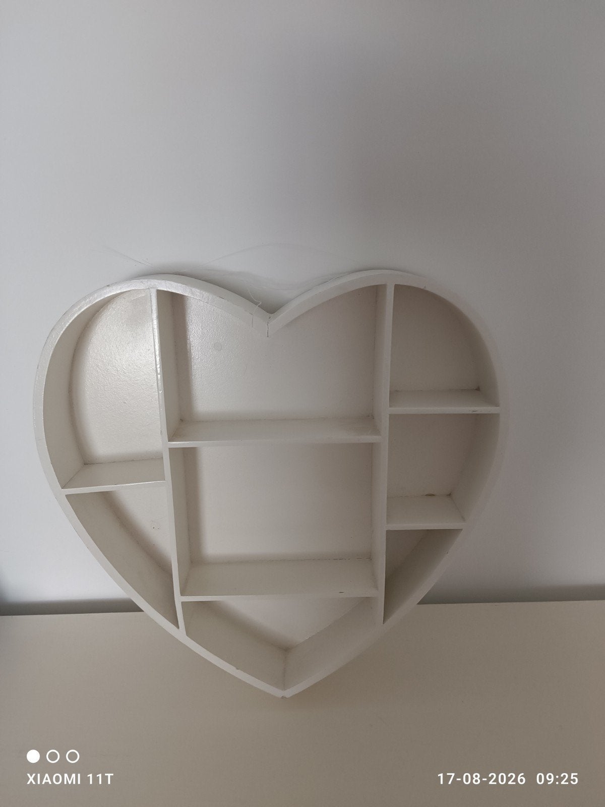 Decoratie kastje type hart, kleur wit., Ophalen of Verzenden, Zo goed als nieuw, Hout, Landelijk