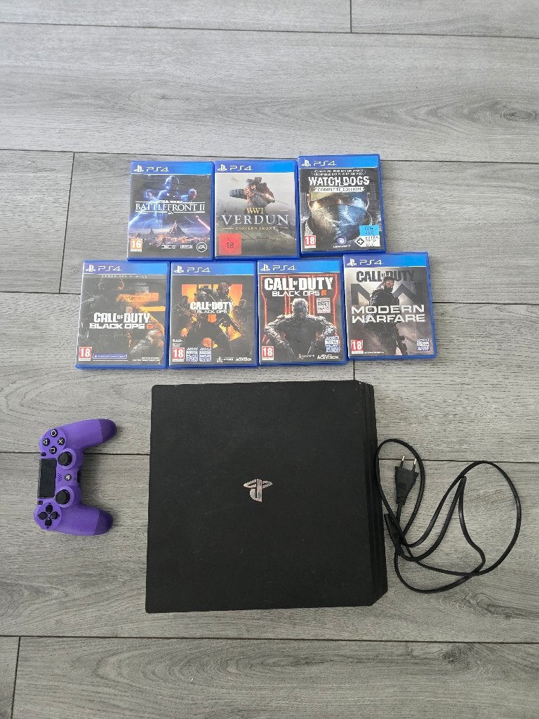 PS4 Pro 1TB met 1 controller en 7 spellen., Spelcomputers en Games, Spelcomputers | Sony PlayStation 4, Ophalen of Verzenden, Zo goed als nieuw