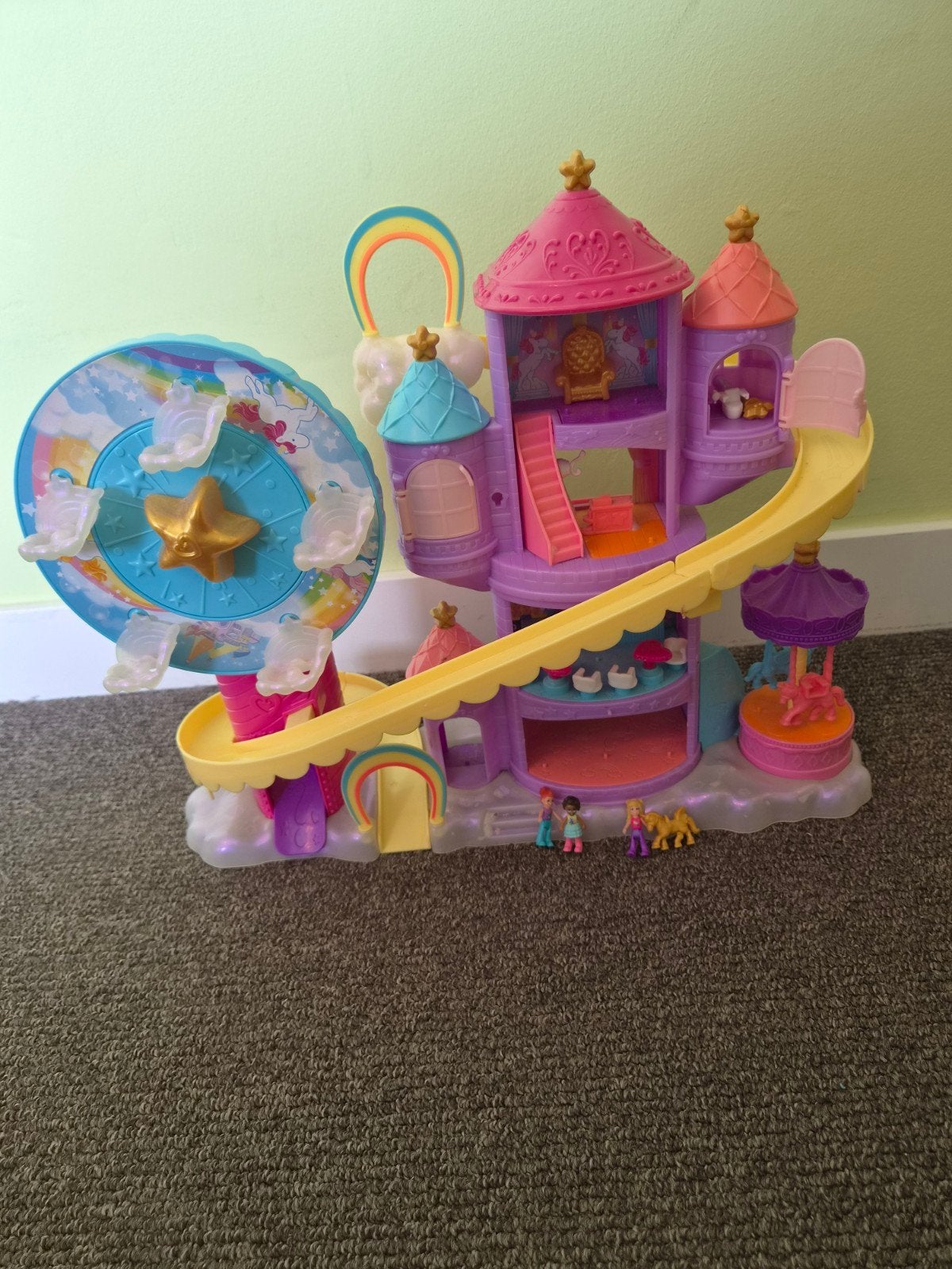Polly Pocket Eenhoorn Kasteel Speelset met Accessoires, Ophalen of Verzenden