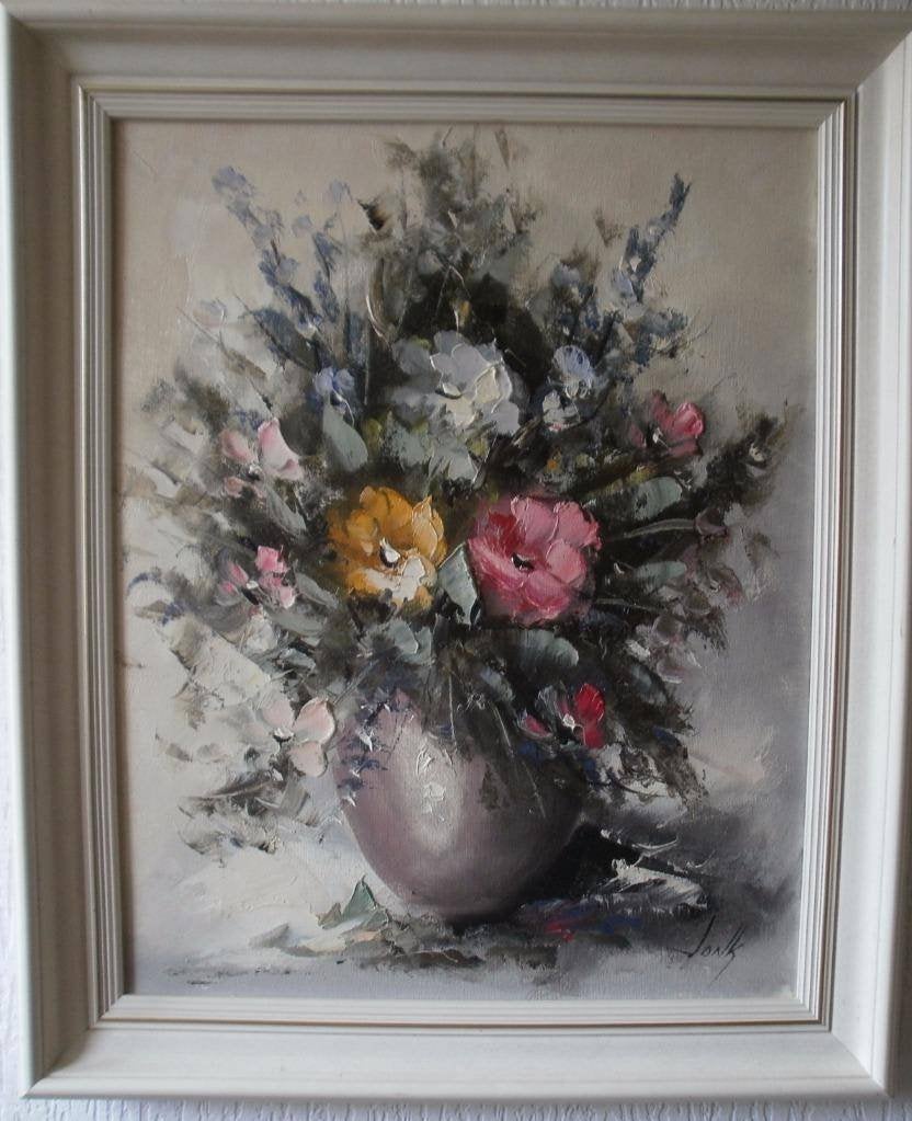 Olieverf schilderij schilder jonk.Nr 2, Ophalen of Verzenden, Gebruikt, Schilderij, Oorspronkelijke maker