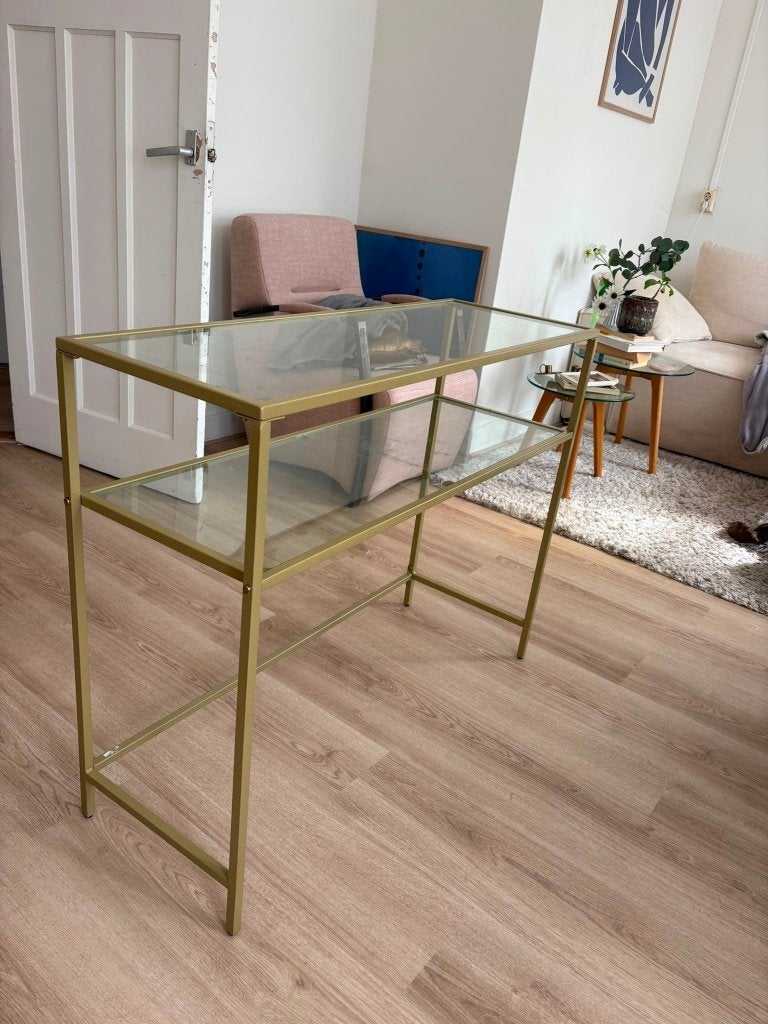 console tafel // side table, Ophalen, 100 tot 150 cm, Glas, Zo goed als nieuw