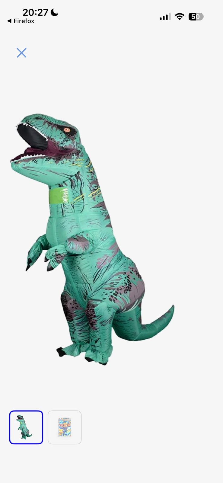 Opblaasbaar T-Rex Kostuum, Ophalen of Verzenden, Zo goed als nieuw, Pak of Jurk