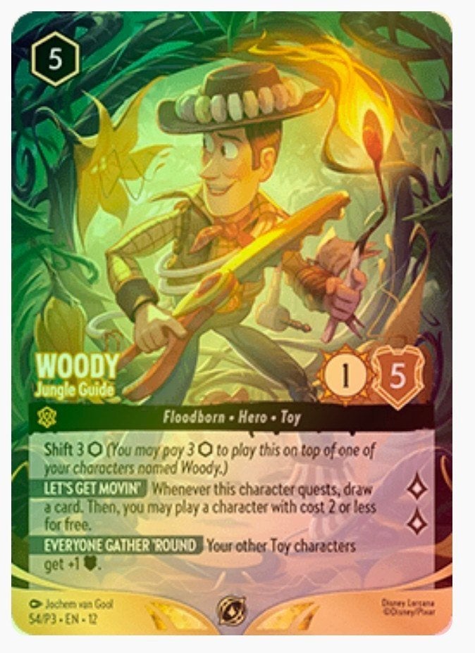 Disney Lorcana promo Woody foil, Ophalen of Verzenden, Overige figuren, Nieuw, Plaatje of Poster