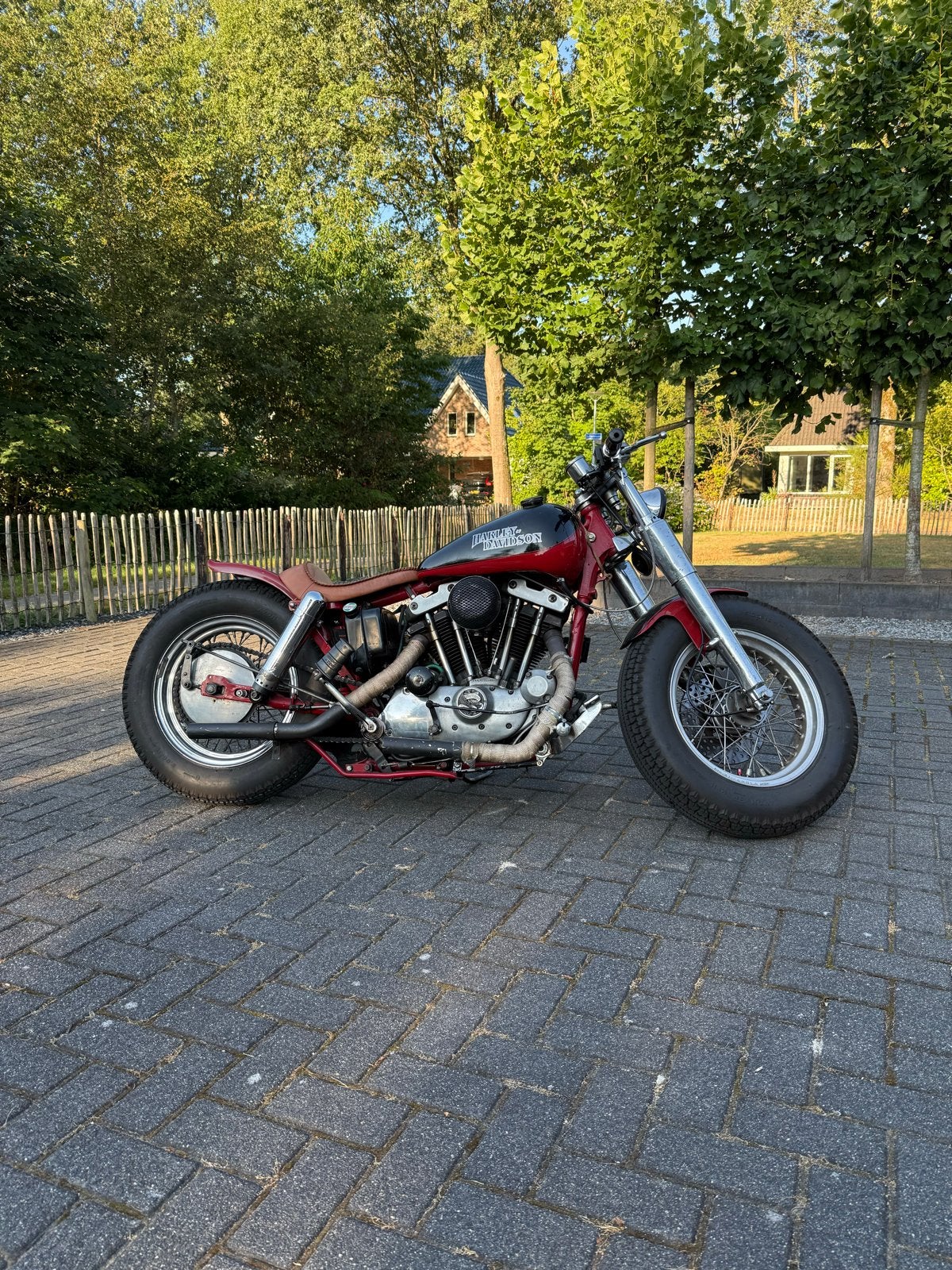 Unieke Harley Davidson Ironhead uit 1974 - Oldschool Chopper, 2 cilinders, Gebruikt, Particulier, Meer dan 35 kW