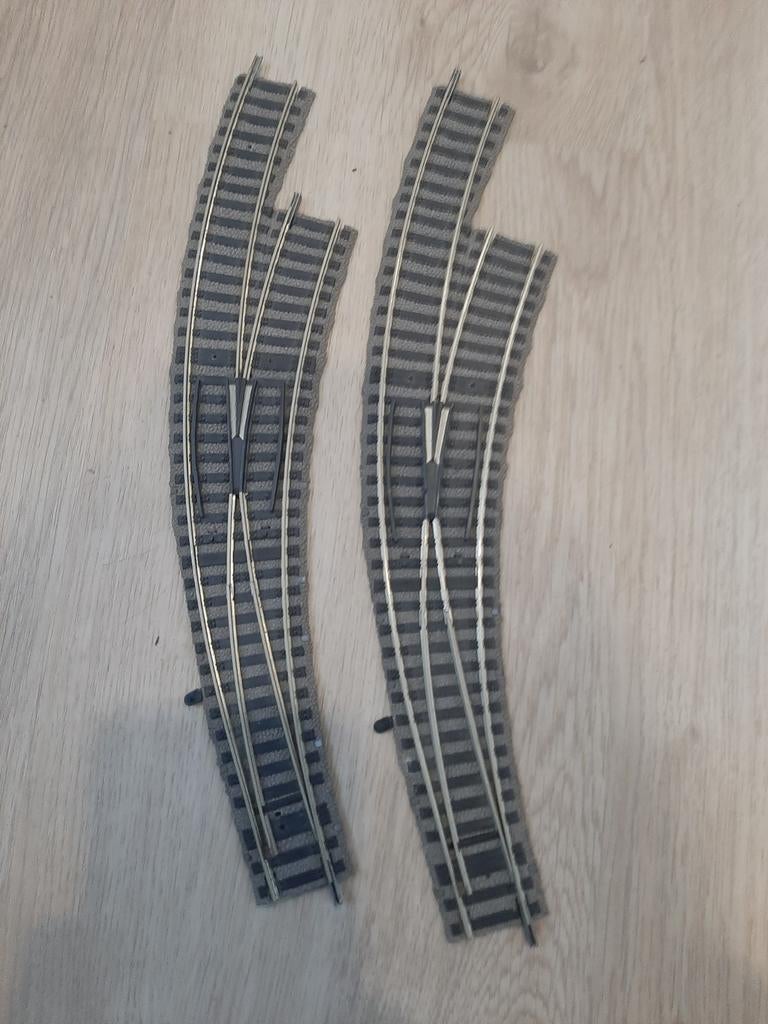 Fleischmann bocht wissels rechts, Gebruikt, Gelijkstroom, Fleischmann, Rails