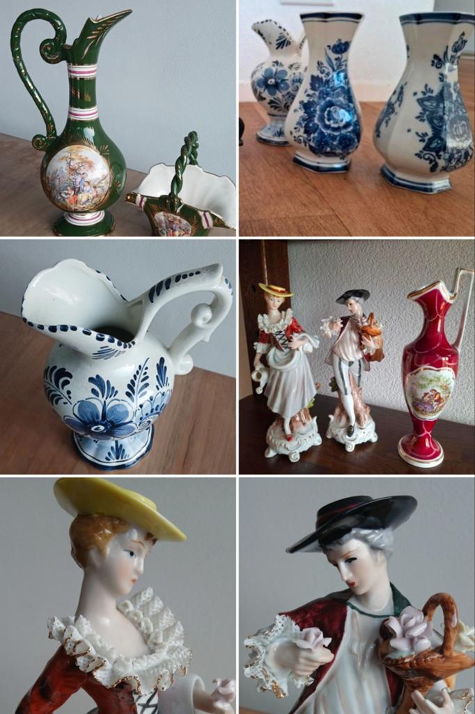 Opruiming antiek porselein- keramiek-delfts blauw, Ophalen of Verzenden