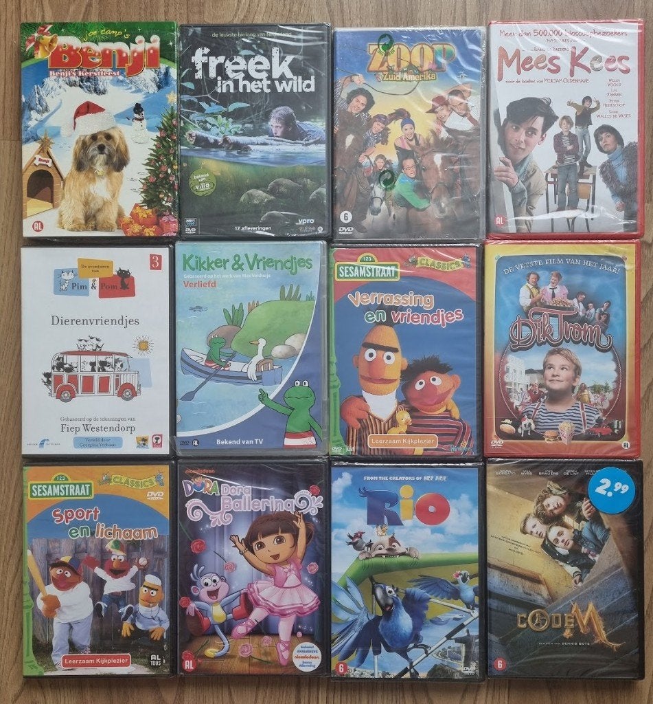 Partij nieuwe kinder DVD's 21 stuks:, Alle leeftijden, Ophalen of Verzenden, Nieuw in verpakking, Avontuur