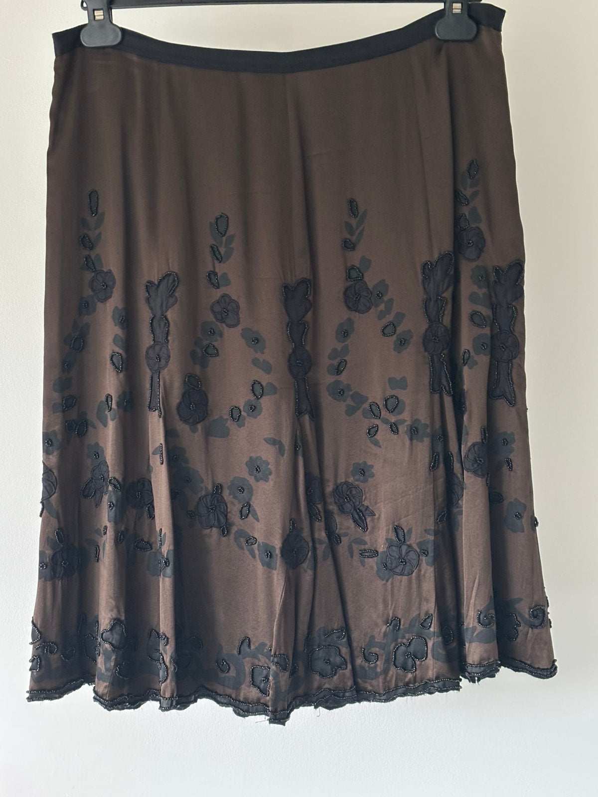 Feestelijke zijden rok Essentiel Antwerp maat 42, Kleding | Dames, Maat 38/40 (M), Bruin, Ophalen of Verzenden, Zo goed als nieuw
