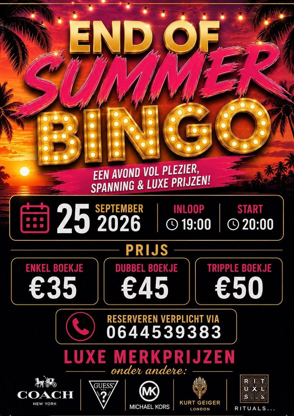 End of summer bingo, Eén persoon