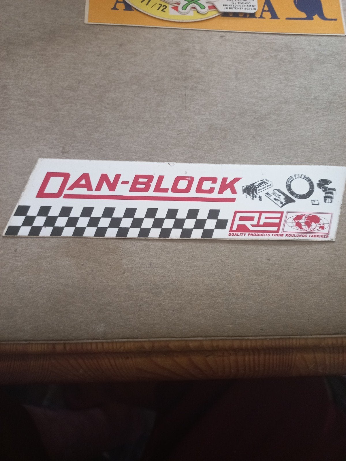 Vintage Dan-Block REE sticker - Kwaliteitsproduct, Ophalen of Verzenden