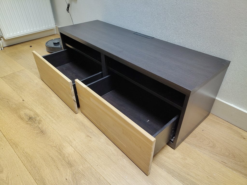 TV meubel Ikea, Ophalen, Eikenhout, 100 tot 150 cm, Zo goed als nieuw