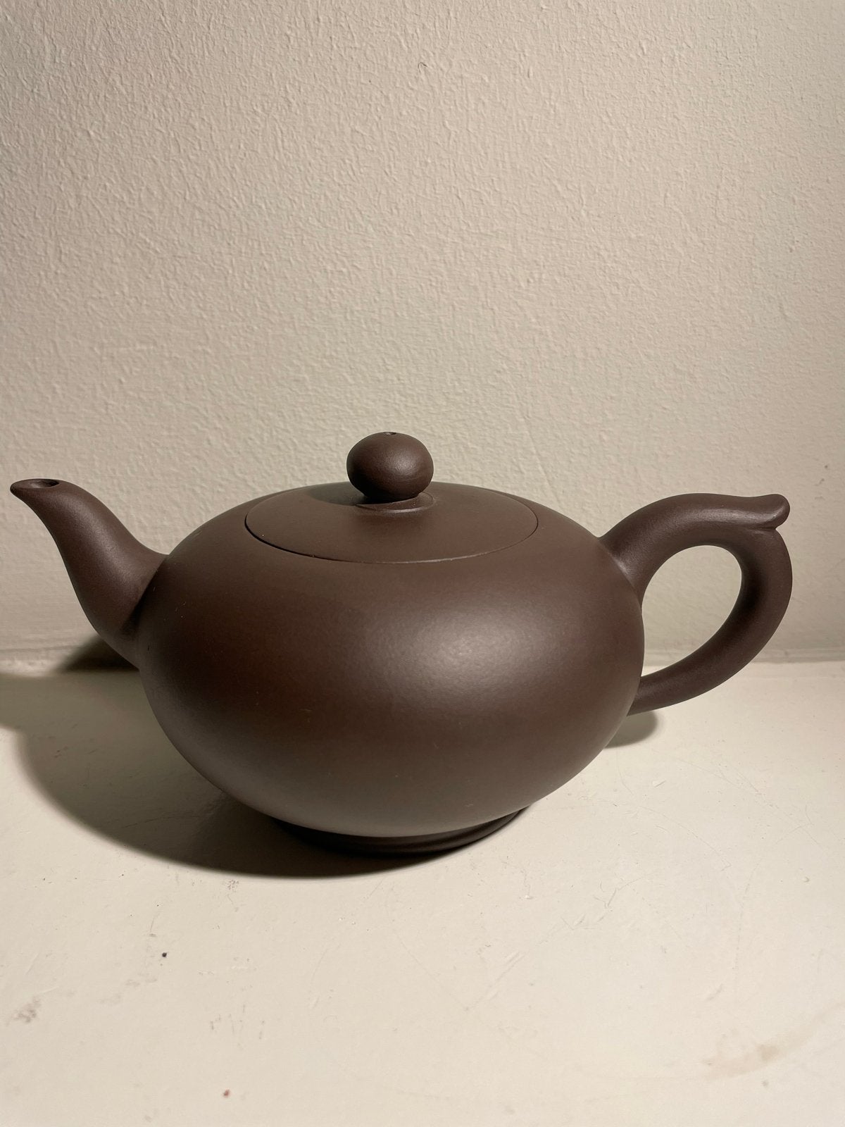 Vintage Yixing Zisha theepot - Bruin aardewerk, Ophalen of Verzenden