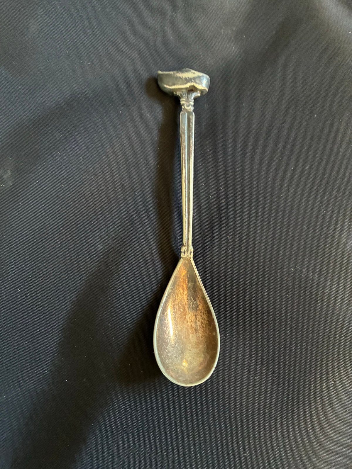 Oude zilveren lepel met klompje, Antiek en Kunst, Ophalen of Verzenden, Zilver