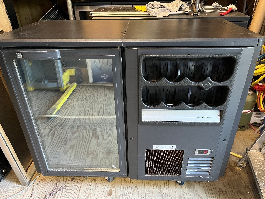 Gamko Glasdeur Koelkast + Flessennest, Refurbished, Gamko, Ophalen, Overige merken