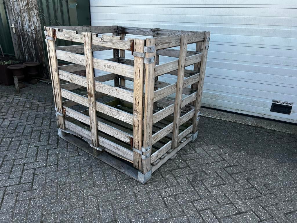 Opklapbare houten kist voor brandhout opslag, Tuin en Terras, Minder dan 3 m³, Ophalen