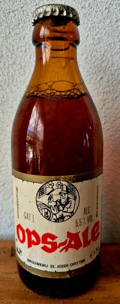 1988 oude 25cl oude fles OPS-ALE Brouwerij st. Jozef Opitter, Ophalen of Verzenden, Zo goed als nieuw, Flesje(s), Overige merken