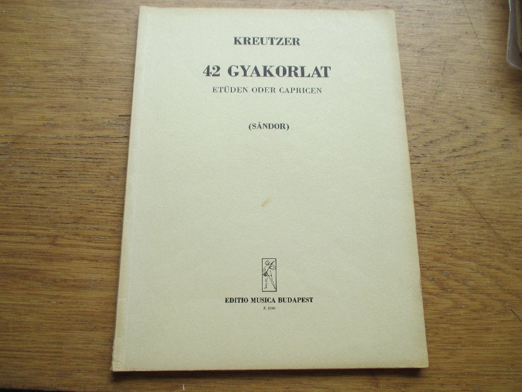 KREUTZER - 42 GYAKORLAT ETÜDEN ODER CAPRICEN - VIOOL, Gebruikt, Klassiek, Les of Cursus, Ophalen of Verzenden
