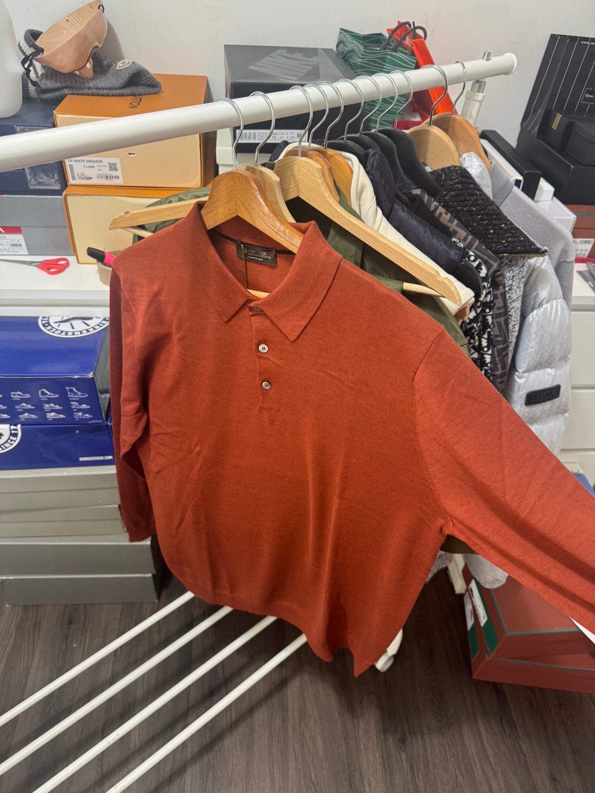 Loro Piana Kasjmier Longsleeve poloshirt bruin, Ophalen of Verzenden, Nieuw