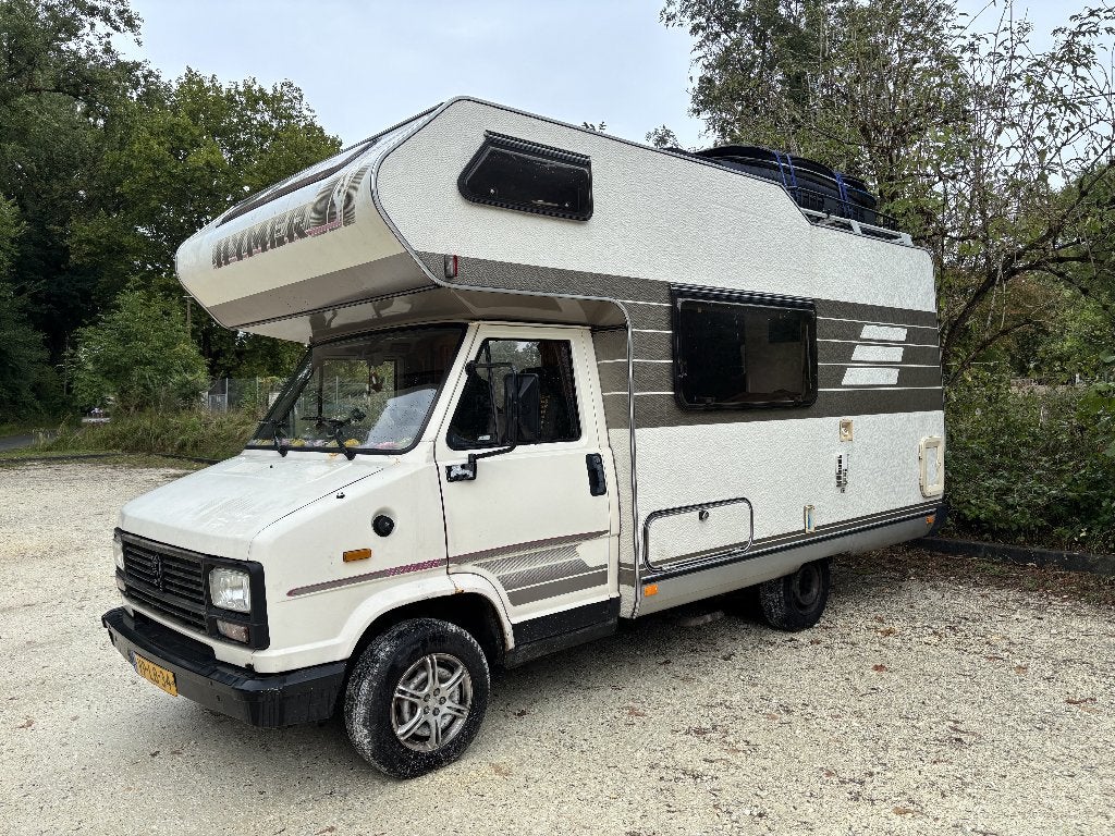 Hymer Camp 55 op Peugeot J5-basis uit 1989, Alkoof, Koelkast, Treinzit, Particulier
