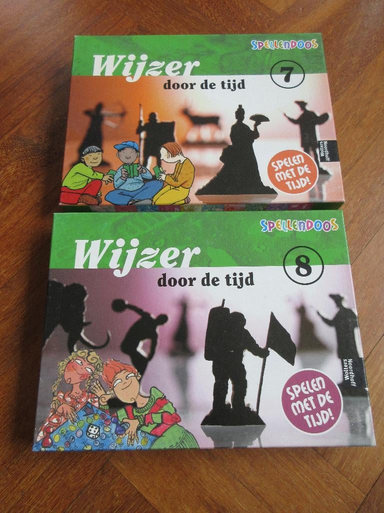 2 x spellen Wijzer door de tijd 7 + 8  ( thuisonderwijs ? ), Ophalen of Verzenden, Zo goed als nieuw, Puzzelen