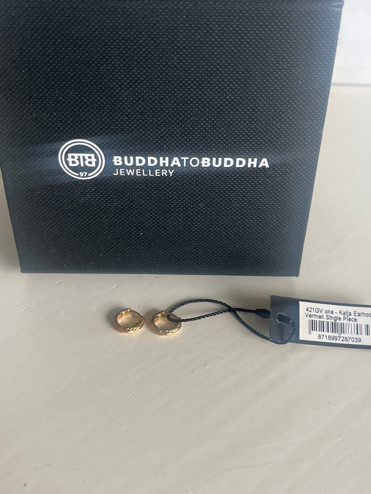 Buddha to Buddha Katja Earhoop Goud Vermeil Oorbellen, Ophalen of Verzenden, Nieuw, Goud, Hangers