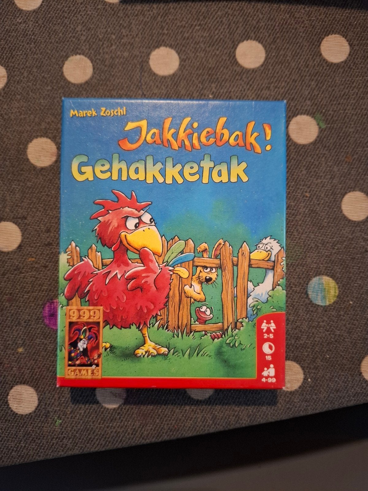 Jakkiebak! Gehakketak - Leuk bordspel voor het hele gezin, Vijf spelers of meer, Ophalen of Verzenden, Gebruikt, 999 Games