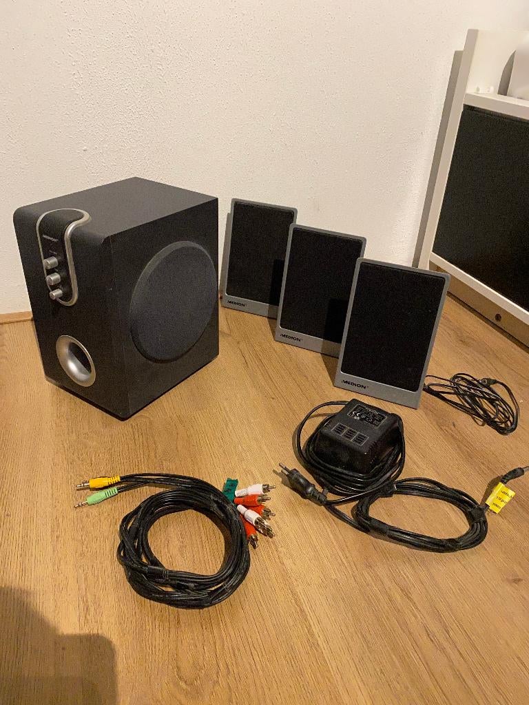 Medion 5.1 PC speakerset (compleet), Computers en Software, Pc speakers, Ophalen of Verzenden, Zo goed als nieuw, Audiokanaal 5.1