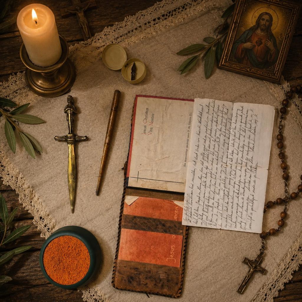 Vintage religieuze schrijvers- en devotieset van een voorgan, Ophalen of Verzenden