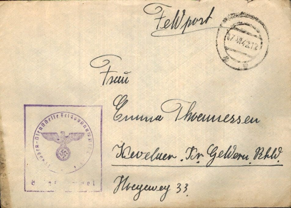 Derde Rijk - Veldpost - Stempels - 1942, Verzenden, Brief