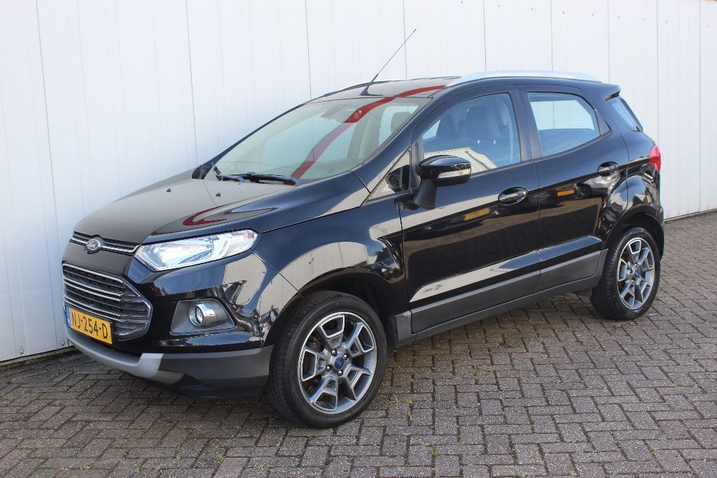Ford Ecosport 1.0 ECOBOOST 92KW TITANIUM, Auto's, Ford, Voorwielaandrijving, Zwart, Ecosport, Leder en Stof