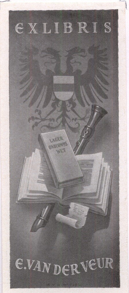 1167 Ex Libris Nederland : Max van den Wissel, z.j., Antiek en Kunst, Kunst | Etsen en Gravures, Verzenden, Ex libris