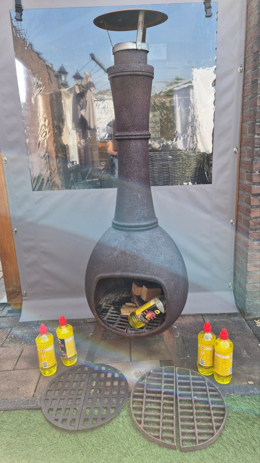Gietijzeren Vuurkorf/Vuurton - Gebruikt, Tuin en Terras, Ophalen, Gebruikt, Vuurkorf
