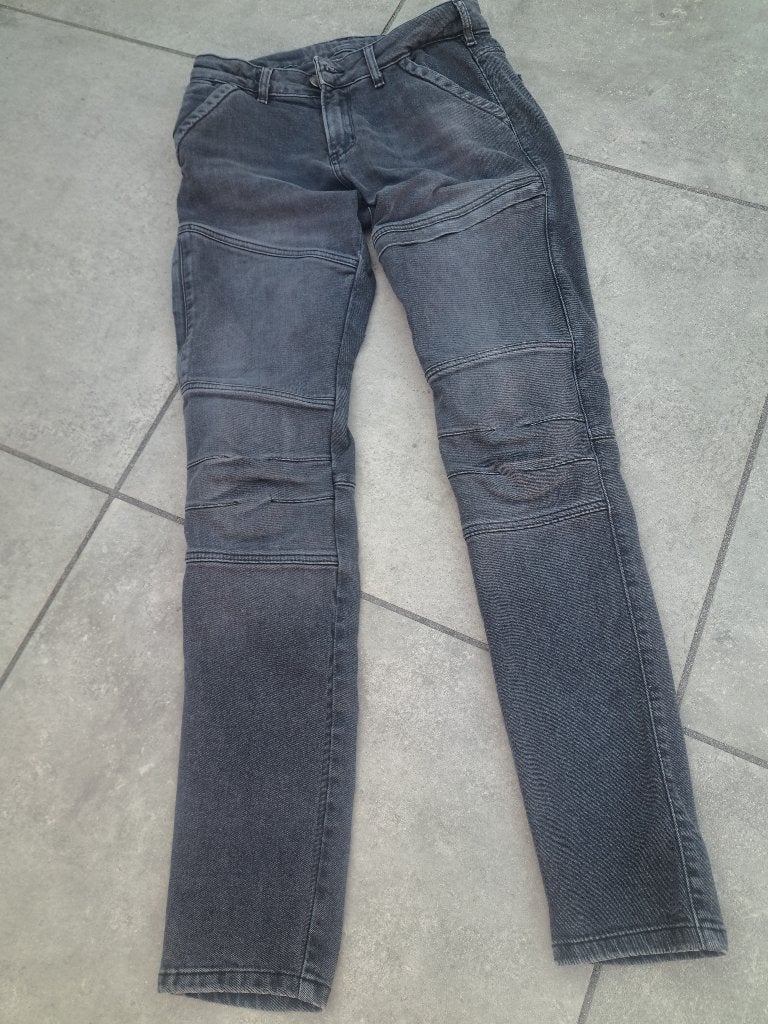 Motorjeans broek W30 / L34, Ophalen, Maat 48/50 (M), Zo goed als nieuw, Grijs
