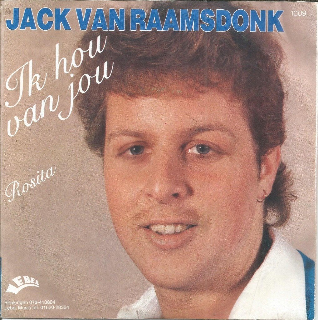 VERKOCHT Jack van Raamsdonk – Ik Hou Van Jou (1986), Fotohoes, 7 inch, Ophalen of Verzenden, Zo goed als nieuw