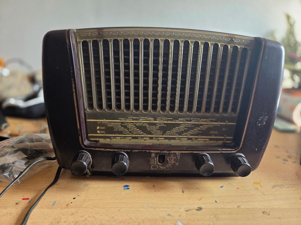 Philips BX310A/03 buizen radio 1947-1950, Antiek en Kunst, Antiek | Tv's en Audio, Ophalen
