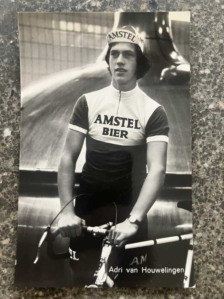 Adrie van Houwelingen - Amstel - kaart wielrennen, Verzenden, Zo goed als nieuw, Ajax, Poster, Plaatje of Sticker