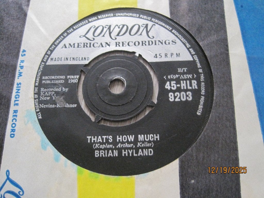 Brian Hyland  -  Four little heels, Cd's en Dvd's, Originele persing, 7 inch, Ophalen of Verzenden, Zo goed als nieuw