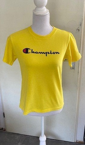 Champion, geel t-shirt, maat S (qwe), Geel, Ophalen of Verzenden, Zo goed als nieuw, Korte mouw