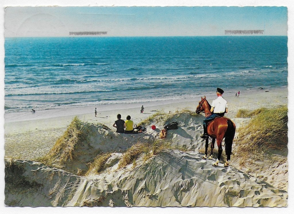 Burgh Haamstede strandpolitie gelopen Ansichtkaart (B2799, Ophalen of Verzenden, 1980 tot heden, Gelopen