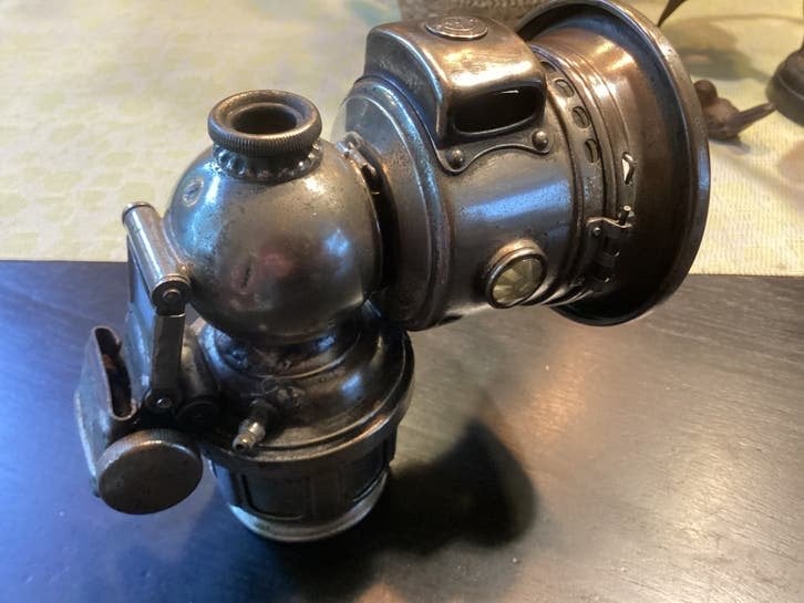 Vintage JOSEPH LUCAS fiets-motor carbid lamp, Ophalen of Verzenden
