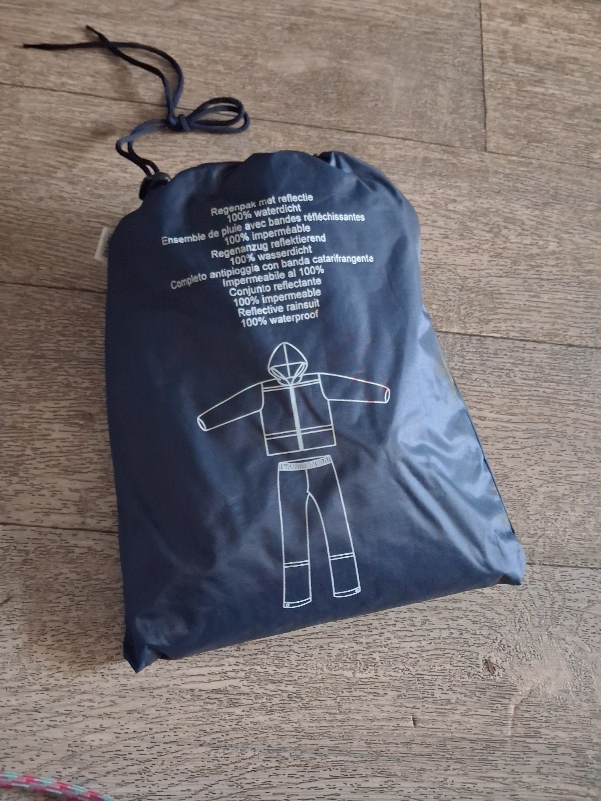 Regenpak met reflectie - Maat 134/140, Ophalen, Gebruikt, Jongen of Meisje, Setje