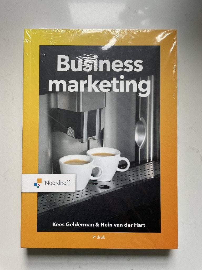 Business marketing  9789001298678 (2022) (nieuw in plastic), Verzenden, Nieuw, Gelderman, van der Hart, Economie en Marketing